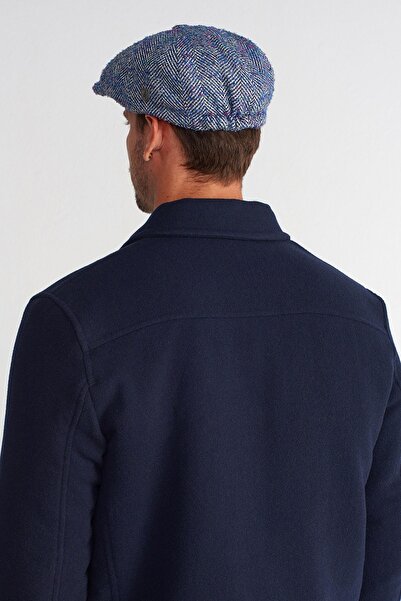 Külah Căciulă de iarnă din lână cu imprimeu în zig-zag pentru bărbați