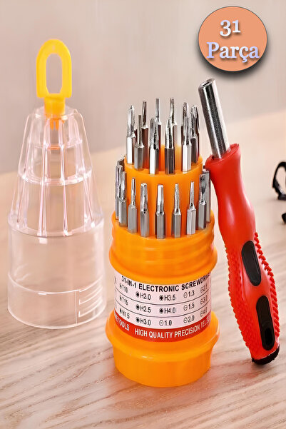 Ecuy Taşınabilir Tornavida Seti – 31 In 1 Telefon, Saat, Elektronik Tamir Için Değiştirilebilir Uçlu Set