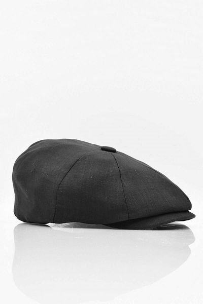 Külah Men's 100% Cotton Hat Summer British Style London Cap Black
