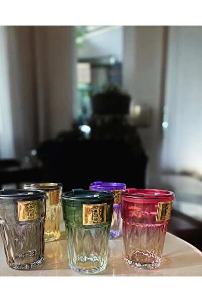 Peraye VAKUMLU KAPAKLI PİPETLİ CAM BARDAK