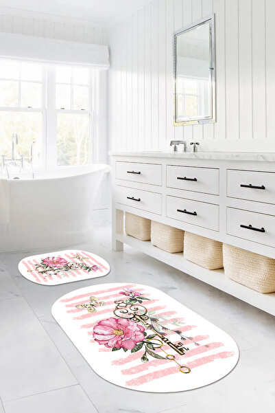 Napoli Home Σετ τουαλέτας με ψηφιακή εκτύπωση, αντιολισθητική βάση, με μοτίβο...