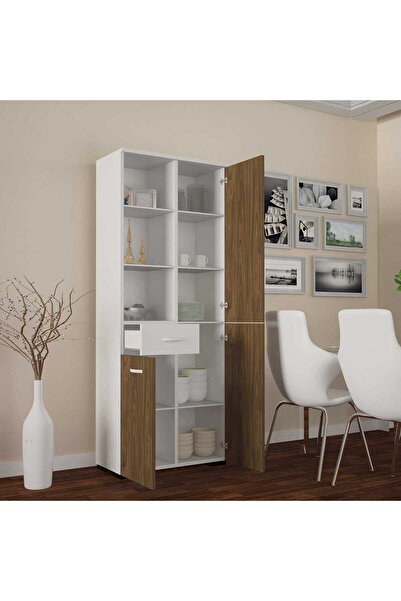 Modilayn CEVHER BANYO Çok Amaçlı Banyo Dolabı, Ceviz Beyaz