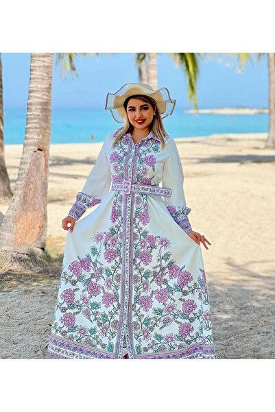 WellWay Rochie din țesătură Atlas (CUREA INCLUSĂ)-LİLA- WW252