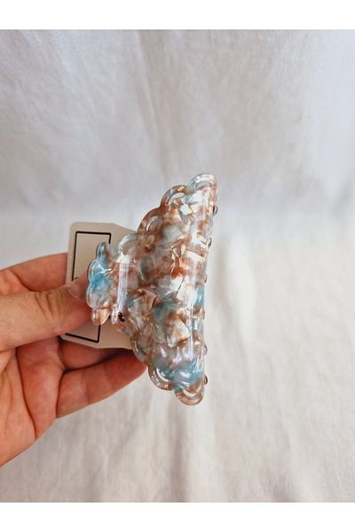 Beyaz Dükkan White Trend Pearl Bone Latch Buckle Large Size