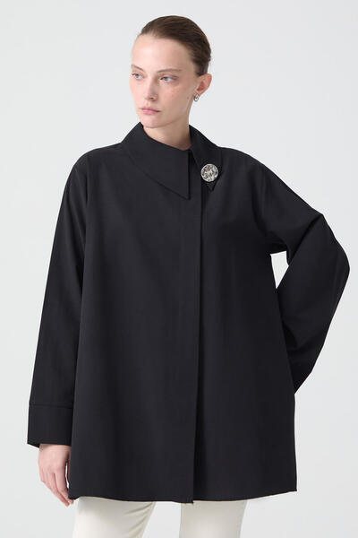 Touché Privé ASİMETRİK POPLİN GÖMLEK