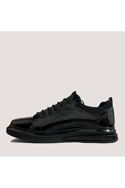 MARCOMEN 18366 Men's Leather Casual Shoes - Black - 42