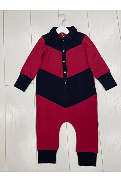 Oliven The Kid Сірий бордовий трикотажний тулум