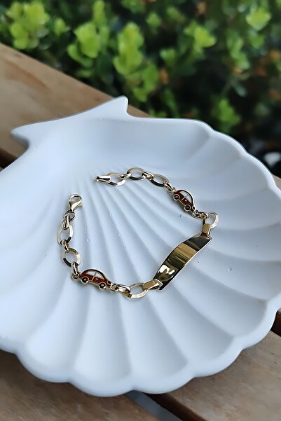 Utku Kuyumculuk 14 AYAR MİNELİ ARABA ERKEK ÇOCUK KÜNYE BİLEKLİK