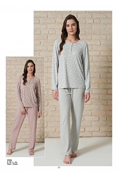 Pijadore Σετ γυναικεία πιτζάμα μακρυμάνικη βισκόζη - 1725