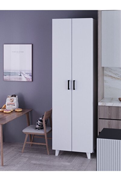 Haus Modüler Haus 8 Raflı 2 Kapaklı 16r Ayakkabılık Ayakkabı Dolabı Çok Amaçlı Dolap Beyaz