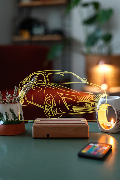 Modiwa Design Kişiye Özel Plakalı Peugeot 508 Araba Hediyelik 16 Renkli Gece ...