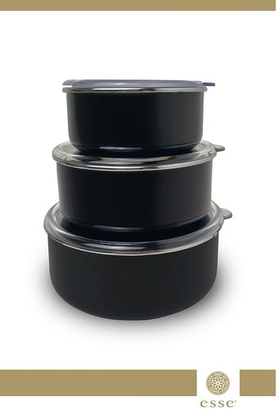 Esse 14-16-18 cm Ese100 Enamel Storage Container