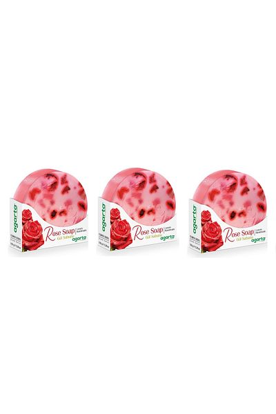 Agarta Natural Rose Soap 150 Gr X 3 Pieces
