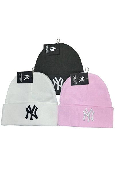 w white stars sports & wear Ny New York Triple Beanie