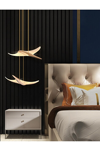 ZR AYDİNLATMA Gold 2'li Kuş Sarkıt, 3000K, Yatak Başı,banyo,sarkıt,lamba