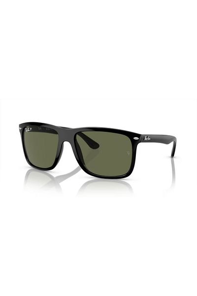 Ray-Ban Ray Ban Unisex Square Boyfriend Two Sunglasses- Rb 4547 - Lense Size:57mm - Black
