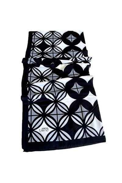 Armine Laurel Shawl 6347-2-02 - Black and White Trend