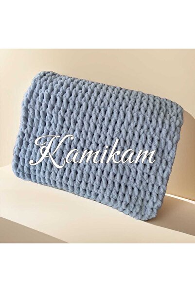 KAMİKAM Plush, Velvet, Soft Alize Hand Knitted Baby Blanket