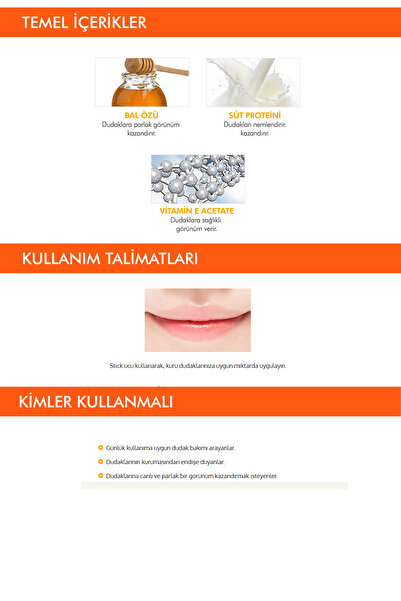 Missha Bal Ve Süt Özlü Besleyici Ve Nemlendirici Dudak Balmı A'pıeu Honey & Milk Lip Balm