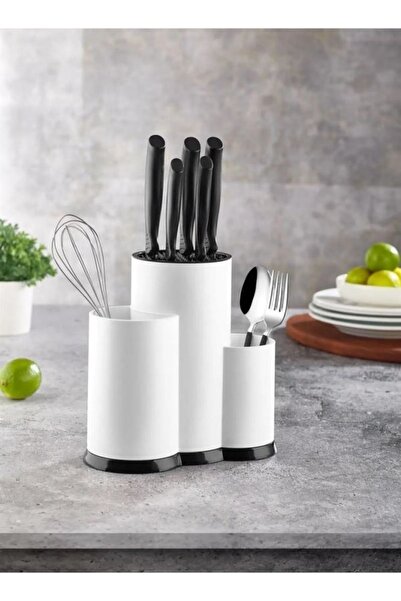 Saint Belisama Concept Lilac White Countertop Knife Holder and Ladle Organizer