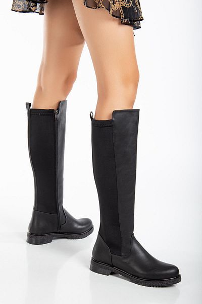 SUİNS SHOES Дамски ботуши Suins Vesla с еластична материя и мокър гръб