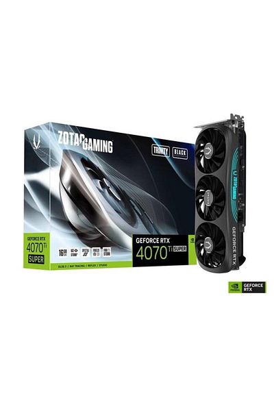 Zotac Rtx4070ti سوبر 16 جيجابايت ترينتي بلاك إيديشن Zt-d40730d-10b Gddr6x 256bit HDMI Dp PCIE 4.0