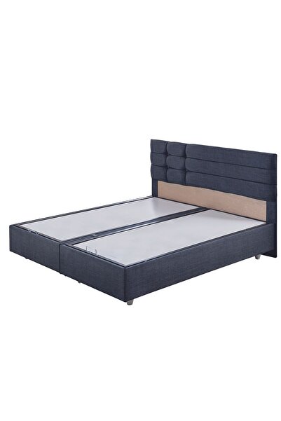 Setay Viyana Çift Kişilik Baza Başlık Ikili Set Lacivert