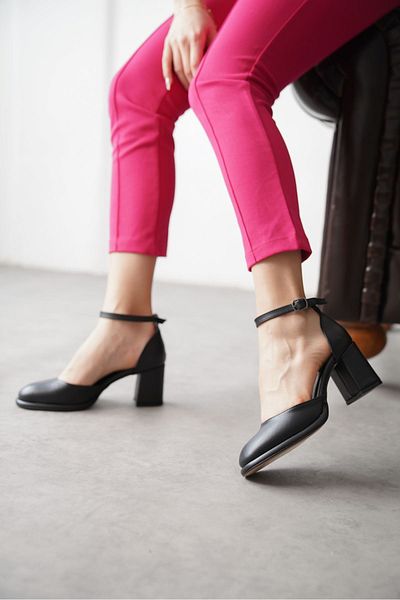 GOFFSHOES Pantofi cu toc Penida Platform pentru dama - piele neagra