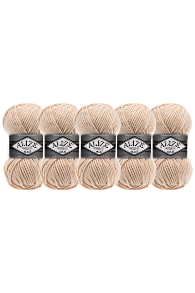 Alize Superlana Maxi - Товста в'язана пряжа з прикрасами для кардиганів, жилетів та светрів, можна використовувати - 5x100=500 г 310Bal