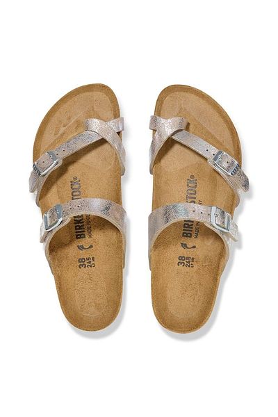 Birkenstock Papuci de damă Mayari Syn din metal spălat