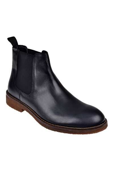 Friendly Hakiki Deri Günlük Erkek Bot Z-15 SİYAH