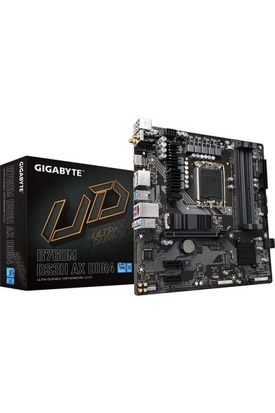Gigabyte Gigabyte B760m-ds3hAxWifi-6 Ddr4 Hdmi-dpPCIe4.0 1700pMatx- Motherboard