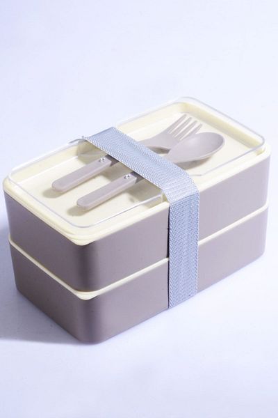 Saint Belisama Nature 2 Layer - Microwave Compatible Food and Lunch Box for Athlete and Student School