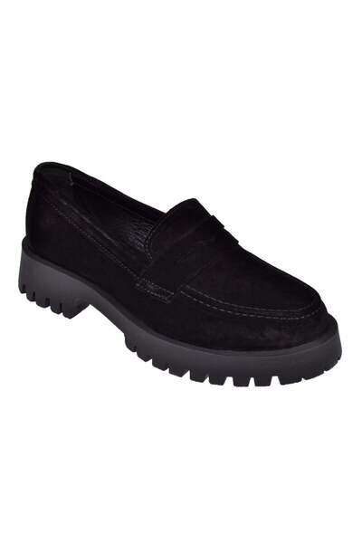 pullman Divadonna Hakiki Deri Makosen Kadın Ayakkabı BL-2842 SİYAH SÜET