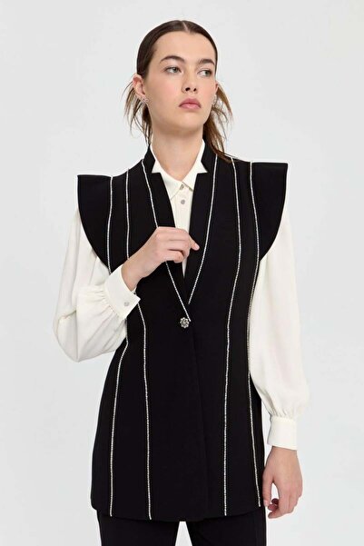 CLIO Stone Detailed CLIO Vest Suit Set