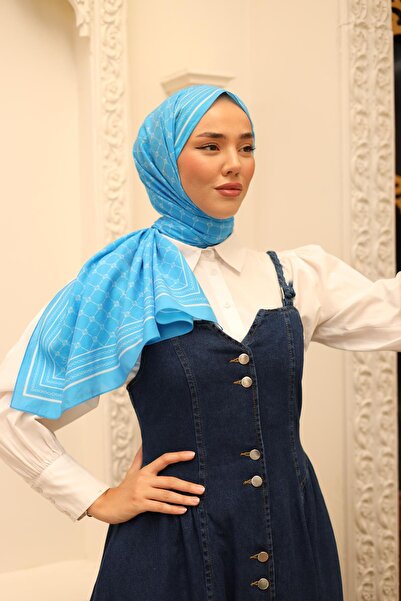 Silk Home Olinda Shawl 49005-10 - Blue and White