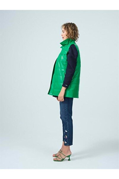 Moodbasic Moodbasıc Cepli Deri Kısa Yelek