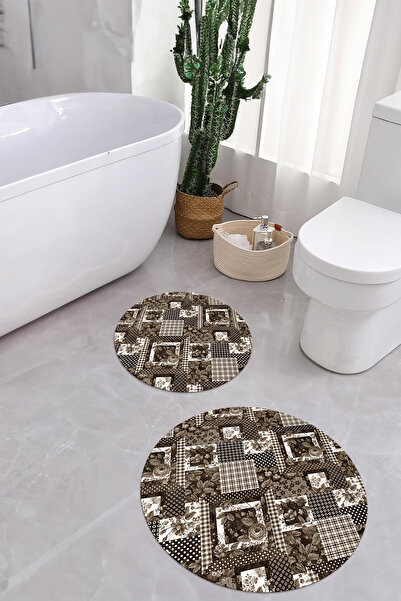 Napoli Home Ψηφιακό σετ τουαλέτας με κλασικό σχέδιο λουλουδιών που πλένεται μ...