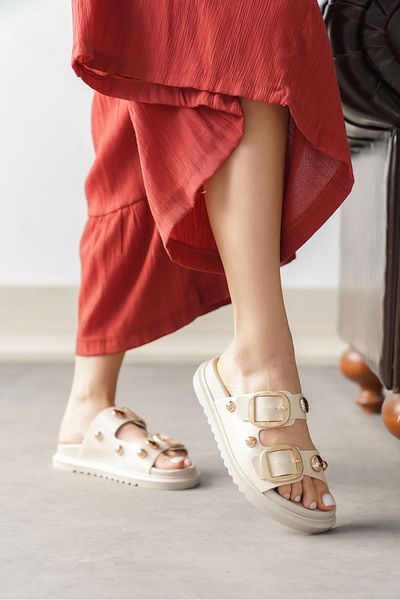 GOFFSHOES Γυναικείες Παντόφλες Ecole Buckle - Δερμάτινο δέρμα