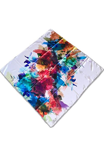 LA BOUTIQUE Eșarfă clasică cu modele florale - 1221-15 34850