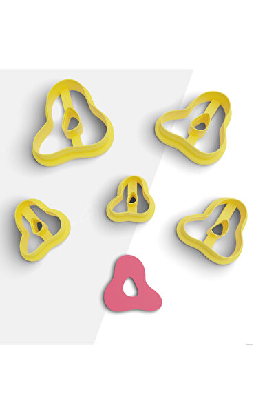 brocutters قالب قطع طين بوليمر عضوي الشكل، قالب حلق، قالب كوكي، قاطع طين، 5 أ...