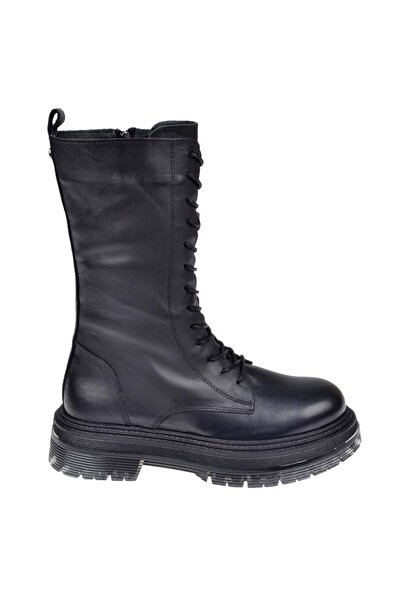 pullman Hakiki Deri Uzun Kadın Bot ND-22681 SİYAH