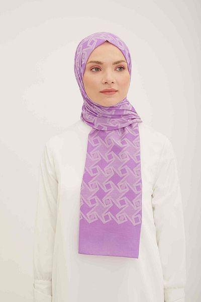 Armine Trend Acacia șal violet cu model 4-22027
