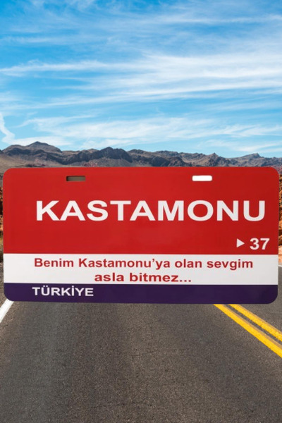 wonderlike Kastamonu Yazılı Dekor plaka- Sarı Renk Araç İçi Cam Süsü ve Ofis ...