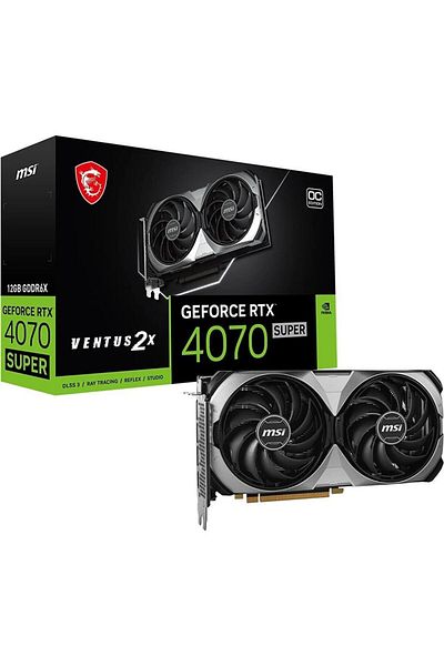 MSI Vga Geforce Rtx4070 Super 12g Ventus 2X Oc 12Gb Gddr6X 192B Dx12 Pcie (3Xdp 1Xhdmi) Graphics Card