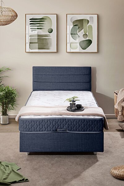 Setay Sofia Tek Kişilik Baza Başlık Ikili Set Lacivert