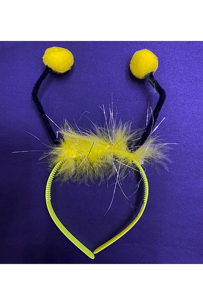nuit dose Plastic Bee Maya Crown for Shows with Yellow Pompoms