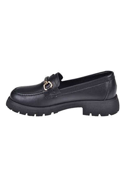 pullman Divadonna Genuine Leather Loafer Women's Shoes Bl-4259 Black