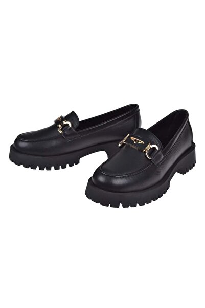 pullman Hakiki Deri Makosen Kadın Ayakkabı BL-2855 SİYAH