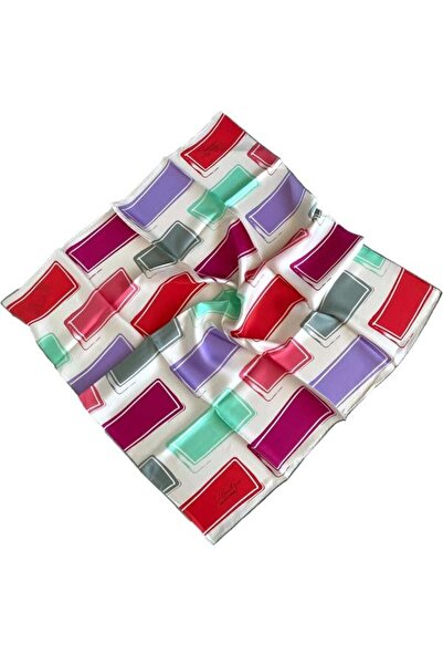 LA BOUTIQUE Μεταξωτό Φουλάρι Tivil 1833-03-35547 Κρεμ Μεικτό Σχέδιο